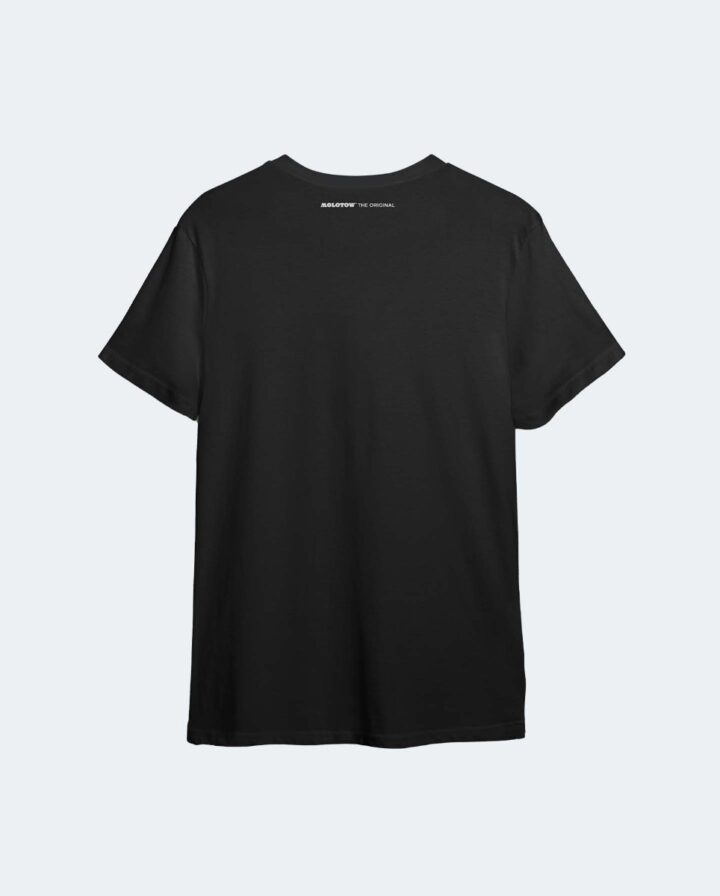 T-Shirt aus Baumwolle mit schwarzem Graffiti-Aufdruck