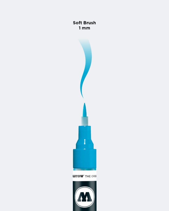 Detailaufnahme der Spitze eines Aqua Pump Softliners in blau